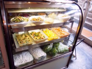 Side Dishes displayed in the Glass Showcase 