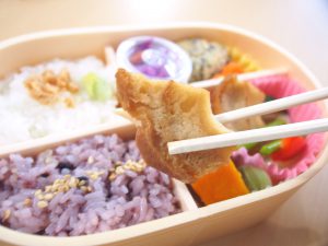 Fried Wheat Gluten of Saishoku Bento (Vegetable Bento)