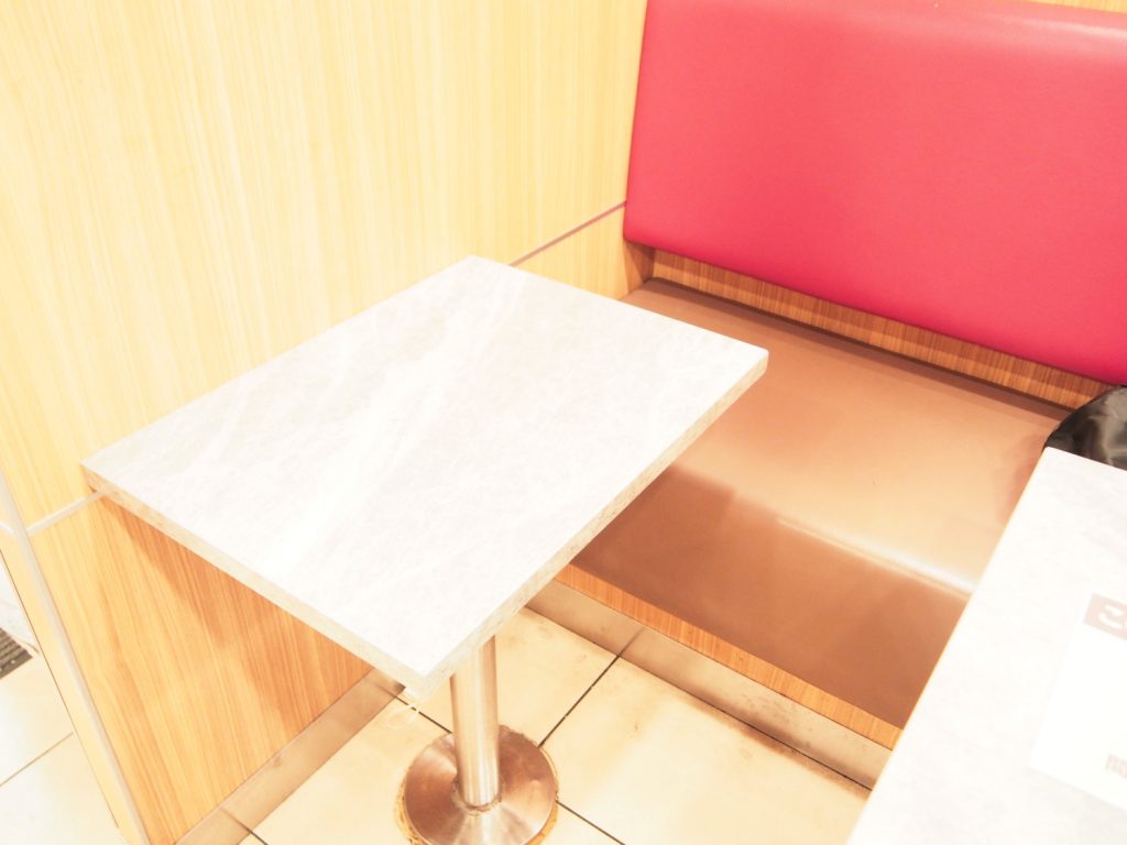 Table Seat of Burger King